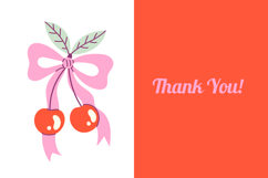 Coquette Berries with Bows PNG Clipart Product Image 3