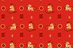 Fire Horse 2026 Chinese New Year Seamless Patterns &amp; Papers Product Image 3