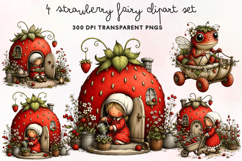 Strawberry Fairy Clipart PNG Product Image 1