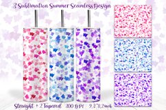 3 sublimation summer flower seamless design for tumbler