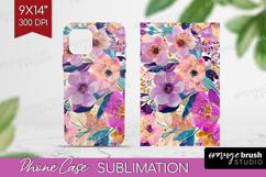 3D Flowers Phone Case PNG - Summer Case PNG Sublimation Product Image 1