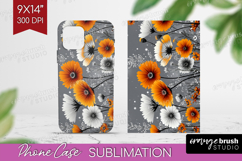 3D Flowers Phone Case PNG - Summer Case PNG Sublimation Product Image 1