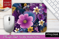 3D Flowers Mouse Pad Sublimation - Summer Mousepad PNG Product Image 1