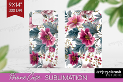 3D Flowers Phone Case PNG - Summer Case PNG Sublimation Product Image 1