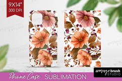 3D Flowers Phone Case PNG - Summer Case PNG Sublimation Product Image 1