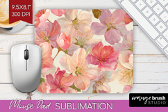 3D Flowers Mouse Pad Sublimation - Summer Mousepad PNG Product Image 1