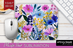 3D Flowers Mouse Pad Sublimation - Summer Mousepad PNG Product Image 1