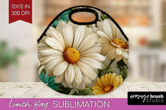 3D Flowers Lunch Bag - Summer Lunch Bug PNG Sublimation Product Image 1