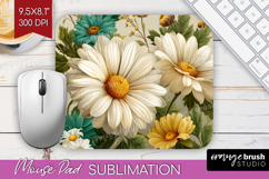 3D Flowers Mouse Pad Sublimation - Summer Mousepad PNG Product Image 1