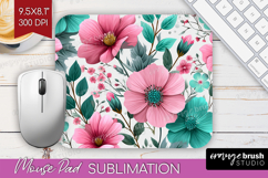 3D Flowers Mouse Pad Sublimation - Summer Mousepad PNG Product Image 1