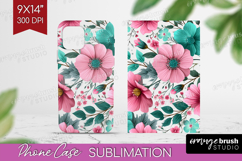3D Flowers Phone Case PNG - Summer Case PNG Sublimation Product Image 1