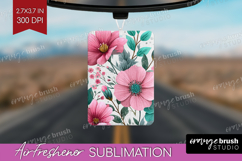 3D Flowers Air Freshener PNG - Summer PNG Sublimation Product Image 1