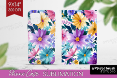 3D Flowers Phone Case PNG - Summer Case PNG Sublimation Product Image 1