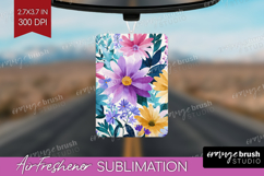3D Flowers Air Freshener PNG - Summer PNG Sublimation Product Image 1