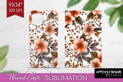 3D Flowers Phone Case PNG - Summer Case PNG Sublimation Product Image 1