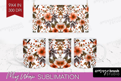 3D Flowers Mug Wrap - Summer Mug PNG Sublimation Product Image 1