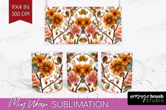3D Flowers Mug Wrap - Summer Mug PNG Sublimation Product Image 1