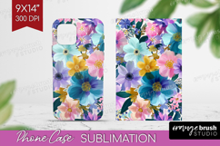 3D Flowers Phone Case PNG - Summer Case PNG Sublimation Product Image 1