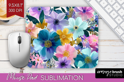 3D Flowers Mouse Pad Sublimation - Summer Mousepad PNG Product Image 1