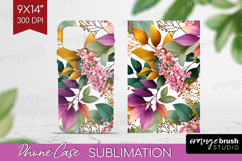 3D Flowers Phone Case PNG - Summer Case PNG Sublimation Product Image 1