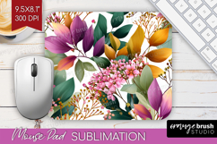 3D Flowers Mouse Pad Sublimation - Summer Mousepad PNG Product Image 1