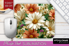 3D Flowers Mouse Pad Sublimation - Summer Mousepad PNG Product Image 1