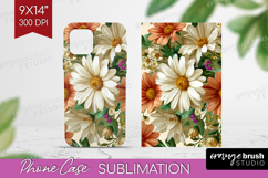 3D Flowers Phone Case PNG - Summer Case PNG Sublimation Product Image 1