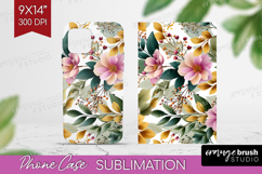3D Flowers Phone Case PNG - Summer Case PNG Sublimation Product Image 1
