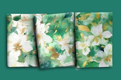 Teal and Gold Flowers, Posters, Backgrounds and Junk Journal Product Image 8