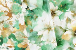 Teal and Gold Flowers, Posters, Backgrounds and Junk Journal Product Image 6