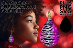 Sublimation Magic: Leopard Print Teardrop Earrings Product Image 1