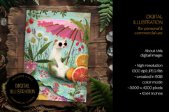 Relaxing Summer Weasel Illustration Product Image 1