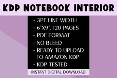 KDP Lined 6x9 Inch, 3pt Thick Lines, 120 Page, PDF Notebook Product Image 3
