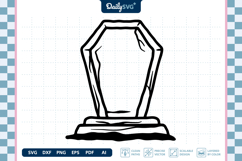 Tombstone Bold Line SVG Halloween Graveyard Cut File Product Image 1