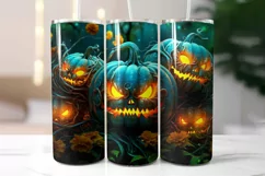 Halloween Pumpkins Fantasy Tumbler Wrap 20 oz Product Image 2