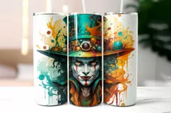 Clown Face Creepy Tumbler Wrap Sublimation | Scary Clown PNG Product Image 2
