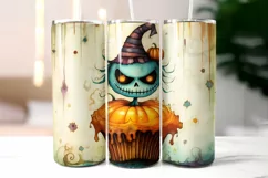 Halloween Voodoo Doll Cupcake Tumbler Wrap | Creepy Creature Product Image 2