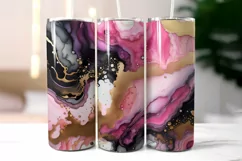 Alcohol Ink Abstract Tumbler Wrap | Pastel Pink Marble Look Product Image 2