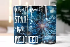 Christmas Tumbler Wrap with Snowflakes and Religious Saying Product Image 2