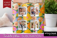 Groovy Photo Tumbler PNG - Flowers Picture Tumbler Wrap Product Image 1