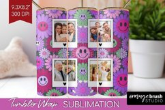 Groovy Photo Tumbler PNG - Flowers Picture Tumbler Wrap Product Image 1