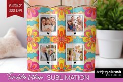 Groovy Photo Tumbler PNG - Flowers Picture Tumbler Wrap Product Image 1