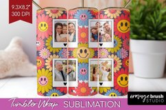 Groovy Photo Tumbler PNG - Flowers Picture Tumbler Wrap Product Image 1