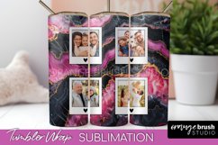 Photo Tumbler Wrap, Marble Family Frame Tumbler Sublimation Product Image 1