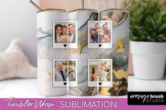 Photo Tumbler Wrap, Marble Family Frame Tumbler Sublimation Product Image 1
