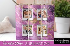 Photo Tumbler Wrap, Marble Family Frame Tumbler Sublimation Product Image 1