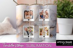 Photo Tumbler Wrap, Marble Family Frame Tumbler Sublimation Product Image 1