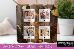 Photo Tumbler Wrap, Marble Family Frame Tumbler Sublimation Product Image 1