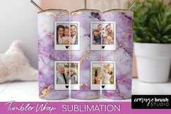 Photo Tumbler Wrap, Marble Family Frame Tumbler Sublimation Product Image 1