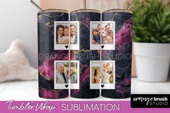 Photo Tumbler Wrap, Marble Family Frame Tumbler Sublimation Product Image 1